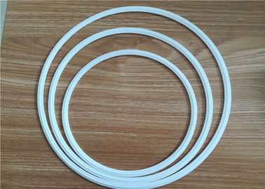 แหวนสำรอง PTFE แบบแบน PTFE / เครื่องกล White Teflon Seal Ring Parts ปั๊ม